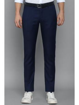 Allen Solly - Men Navy Slim Fit Solid Casual Trousers