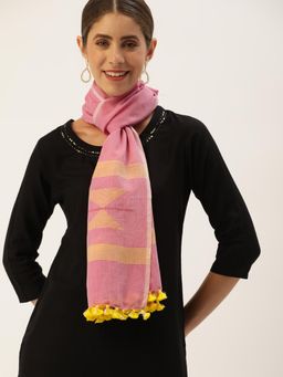 ArtEastri - Pink Jamdani Cotton Stole
