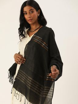 ArtEastri - Black Jamdani Cotton Stole