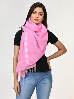 ArtEastri - Pink Jamdani Cotton Stole
