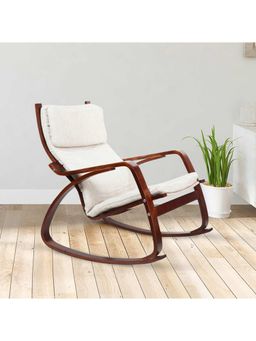 HomeTown - Vita Engineered Wood Rocking Chair in Beige Colour