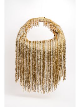 Nayaab by Sonia - Gold Mini Tassel Sailor Twilight Clutched