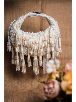 Nayaab by Sonia - White Pearl Sailor Clutched