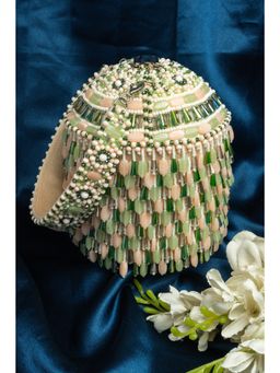 Nayaab by Sonia - Green Serenity Overload Mint Maritime Bucket Bag with Detached Handle