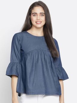 Oxolloxo - Appalling Blue Elegant Women Top