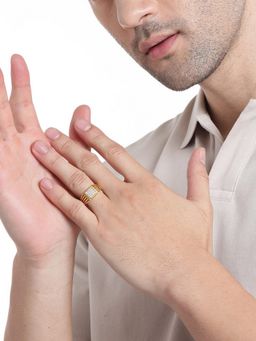 Zavya - Golden Unity - His and Hers Gold Plated Couple Ring