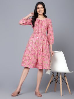 Bani Women - 100% Cotton Womens Printed Short Dress