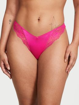 Victoria's Secret - Very Sexy Lace-Trim High-Leg Thong Panty Pink