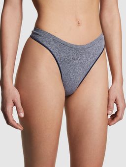 Victoria's Secret - Pink Seamless High-Leg Thong Panty Blue