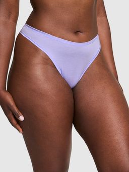 Victoria's Secret - Pink Cotton High-Leg Thong Panty Lavender