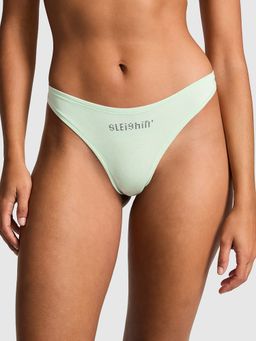 Victoria's Secret - Pink Cotton High-Leg Thong Panty Green