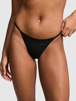 Victoria's Secret - Pink Cotton V-String Panty Black