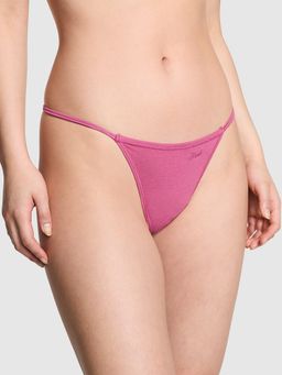 Victoria's Secret - Pink Cotton V-String Panty Purple