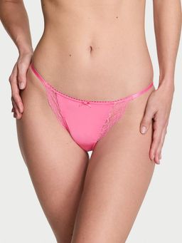 Victoria's Secret - Dream Angels Smooth And Lace Mini String Bikini Panty Pink