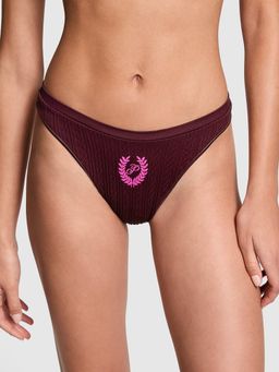 Victoria's Secret - Pink Seamless High-Leg Thong Panty Maroon