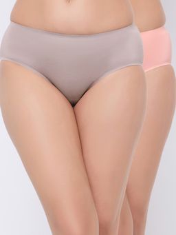 Clovia - Modal Medium Waist Outer Elastic Hipster Panty Multi-Color (Pack of 2)