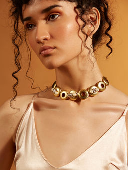 Joules By Radhika - Golden Circlets Mini Choker