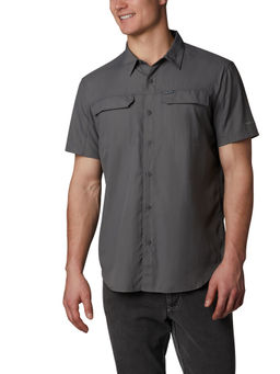 Columbia - Mens Grey Nylon Short Sleeve Silver Ridge 2.0 Shirt