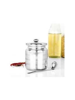 Omega - Stainless Steel Ghee-Oil Pot with Spoon (350 ml) (Set of 3)