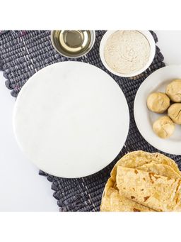 Omega - Marble Polpat Chakla Roti Maker Rolling Board White
