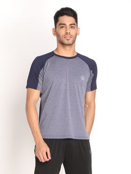 CHKOKKO - Mens Gym Regular Fit Sports Blue T-shirt