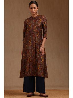 Soch - Multi-Color Muslin Botanical Print Kurta