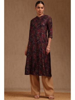 Soch - Multi-Color Muslin Botanical Print Kurta