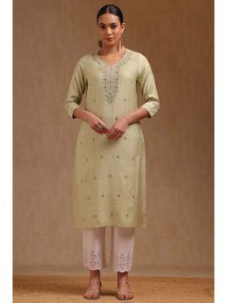 Soch - Light Green Gadwal Embroidered Kurta