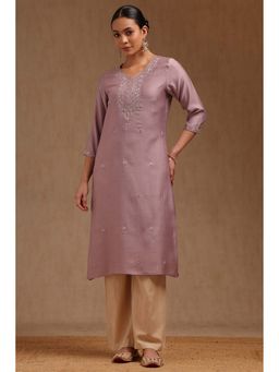 Soch - Lavender Gadwal Embroidered Kurta