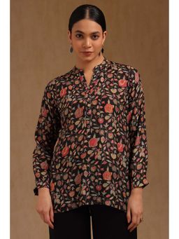 Soch - Black Silk Berry Botanical Print Tunic