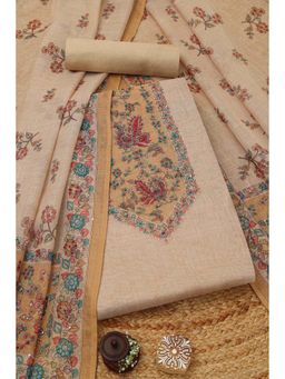 Soch - Beige Unstitched Kurta with Unstitched Bottom and Dupatta