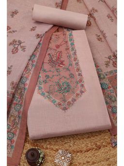 Soch - Blush Pink Unstitched Kurta with Unstitched Bottom and Dupatta