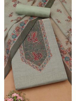 Soch - Olive Unstitched Kurta with Unstitched Bottom and Dupatta