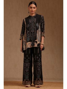Soch - Black Crepe Ethnic Motifs Co-Ord Set