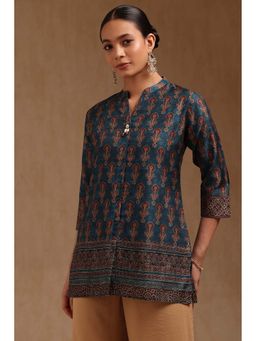 Soch - Teal Muslin Ethnic Motifs Tunic