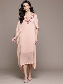 Aarke Ritu Kumar - Pink Ambriya Kaftan Dress with Camisole