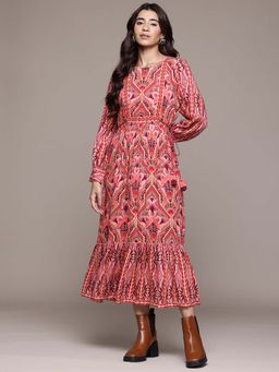 Aarke Ritu Kumar - Pink Izmir Full Sleeve Long Dress