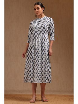 Soch - Off White Cotton Floral Print Dress