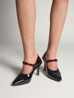 Theater - Women Monroe Black Mary Jane with Adjustable Strap