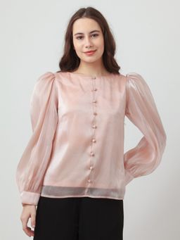 Zink London - Womens Pink Solid Top