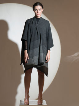 Khaleej - Black Labradorite Monochrome Cape