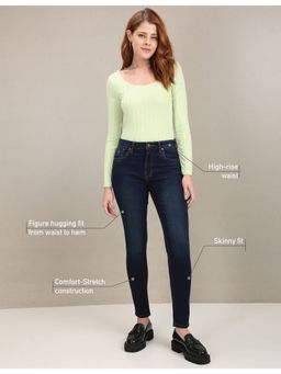 U.S. POLO ASSN. - Dark Blue High Rise Skinny Fit Jeans