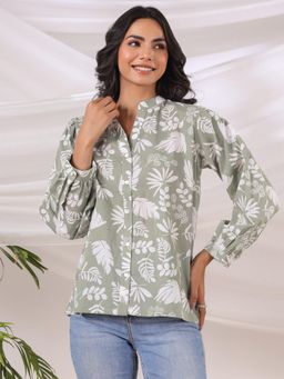 Jaipur Morni - Sage Green Office Shirt