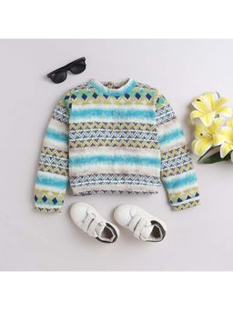 Taffy - Border Printed Full Sleeves Sweatshirt - Multi-Color