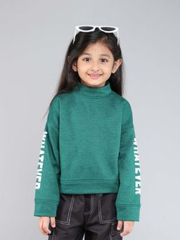 Taffy - Printed Full Sleeves Sweatshirt - Green
