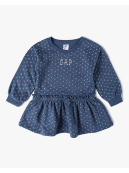 GAP - Girls Floral Print Round Neck Mini Dress