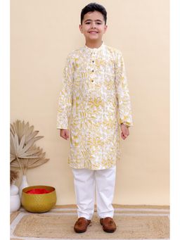 KALP - Lemon Leaf Kurta with Pyjama
