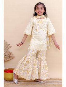 KALP - Sunshine Gul Sharara with Kurta & Dupatta