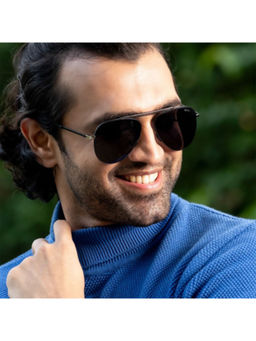 Enrico - Blue UV Protected Polarized Aviator Sunglasses