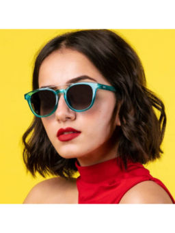 Enrico - Blue UV Protected Polarized Oval Sunglasses